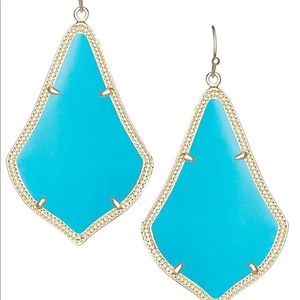 Kendra Scott Alexandra Gold Earrings In Turquoise